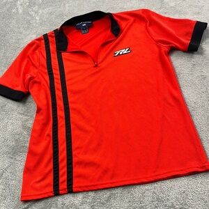 Vintage Ralph Lauren L Kids Boys Orange Athletic Short Sleeve Polo USA Made